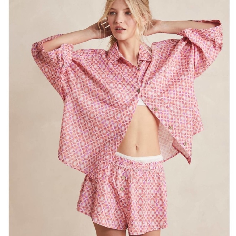 NWOT Free People Care FP Linen Daydreamer Set